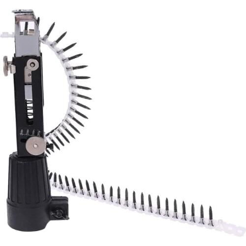 Automatic Power Drill Chain Nail Gun Adapter Screw Gun for Cordless Electric Drill Attachment Woodworking Tool 28TC