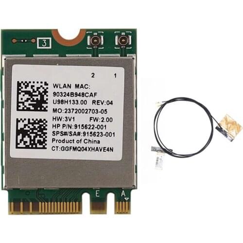 Wireless Network Card RTL8822BE 802.11AC 2.4G/5GHz WiFi Bluetooth 4.1 NGFF Wireless Adapter M.2 WIFI CARD