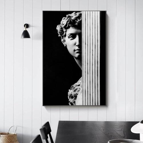 David Plaster Statue Sculpture Art Canvas Print Painting Portrait Nordic Living Room Wall Picture Home Decoration Poster