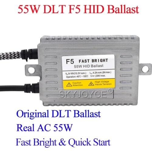 DLT F5 55W Fast Bright Xenon HID Ballast Quick Start Slim Digital Ballast Reactor For Car HID Xenon Headlight Bulb Kit 12V 55W