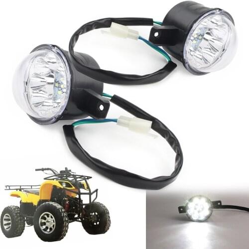 2Pcs LED 3 wire Headlight Head Light Fit for ATV Quad 110 125CC TaoTao ATA110D ATA110D1 ATA125D ATA135D ATA125 HW