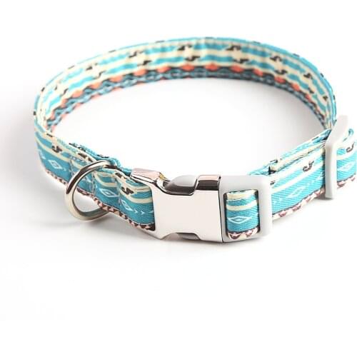 Puppy Small Medium Large Cat Dog Collars Custom Engraved Name ID Tag Adjustable Nylon Collars Personalized Dogs Collars