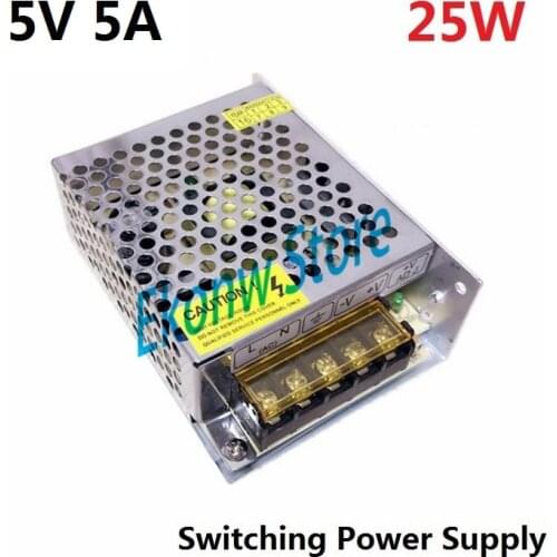 25W 5V 5A Switching Power Supply Factory Outlet SMPS Driver AC110-220V to DC5V Transformer for LED Strip Light Module Display