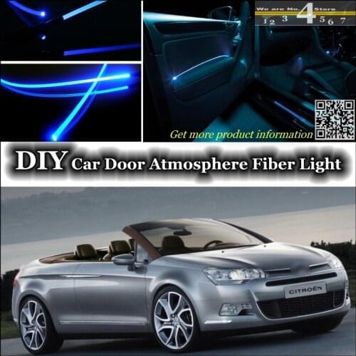 Interior Ambient Light Tuning Atmosphere Fiber Optic Band Lights For Citroen C5 Inside Door Panel illumination (Not EL light)