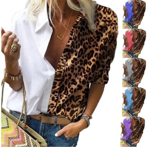 LLLmwybiao Leopard Blouses