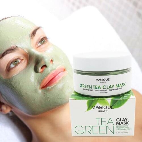 Turmeric Rose Green Tea Clay Mask Improving Complexion Repair Brightening Firming Moisturizing Facial Cleaning Mask 100g