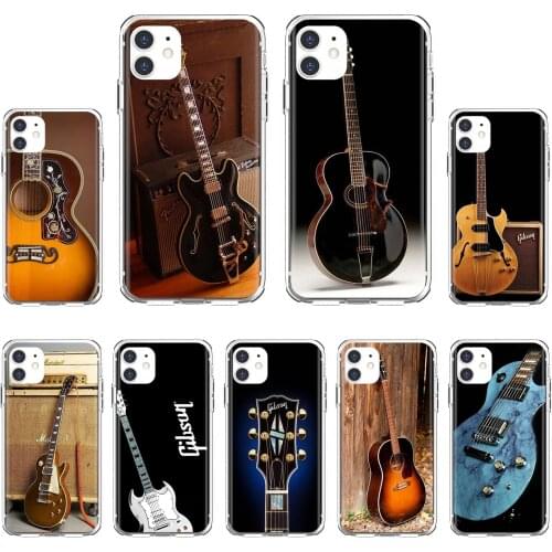 Soft TPU Case Musical-instruments-Gibson-Guitar For Samsung Galaxy A12 A31 A41 A51 A71 A20e A21s M30 A10 A30 A40 A50 A60 A70