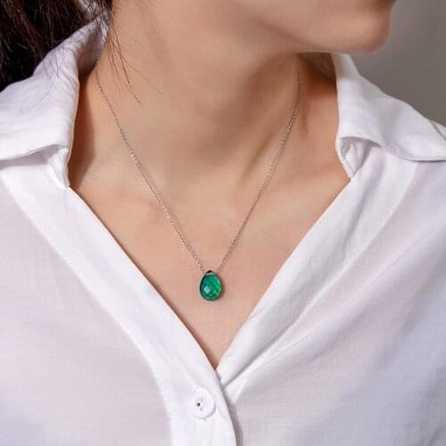 Mood Necklace Color Change Emotion Feeling Temperature Control Water Drop Tears Pendant Necklaces