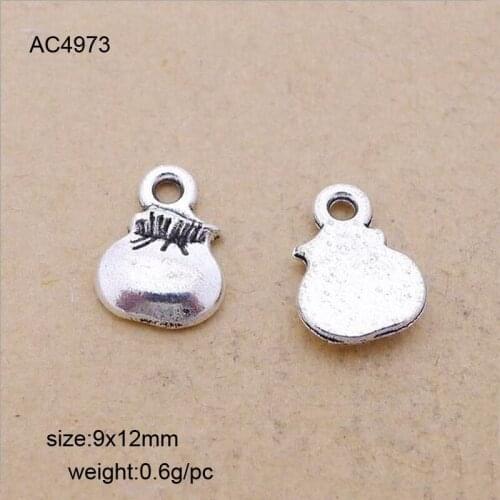 New Arrival 50 Pieces/Lot Antique Silver Alloy Retro Money Bag Charm For Diy Pendants Jewelry Making 9x12mm