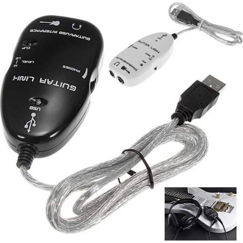 Guitar To USB Sound Player Sound Card Effector Interface Link Audio Cable Music Recording Adapter Computer Recording Cable