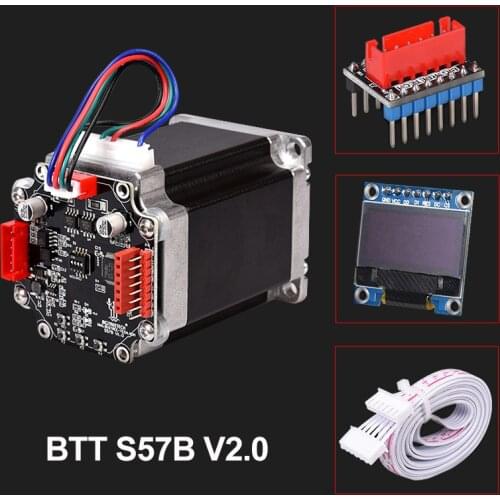 BIGTREETECH BTT S57B V2.0 Closed Loop Driver Control Board A4950 57 Motor OLED 3D Printer Parts For SKR V1.4 Ender3 VS S42B V1.1