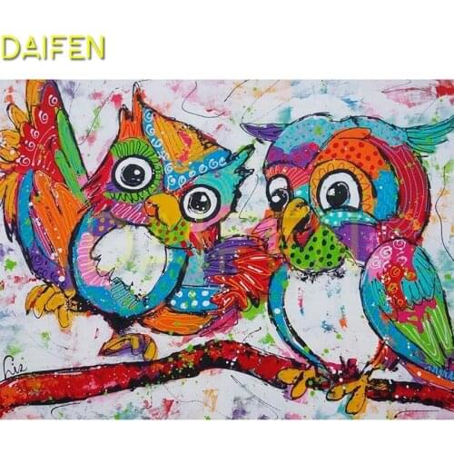 Full Round Diamond embroidery Cartoon owl Full Square Diamond painting Cross stitch Cartoon owl DIY 3D Diamond mosaic Cartoon ow