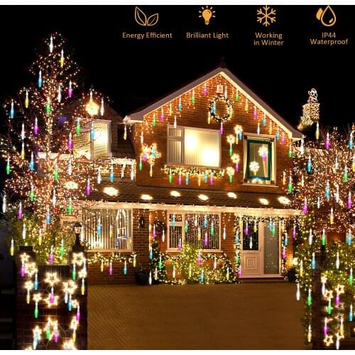 Xmas Light Waterproof Meteor Shower Rain Tubes Led Light Lamp 220V EU Plug Christmas Light Wedding Garden Decoration