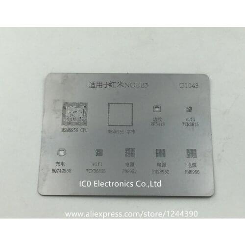 For Hongmi Redmi NOTE 3 BGA Stencil BGA Direct Heating Stencil CPU power wifi BGA reballing Direct Heating Template G1043