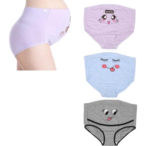 Pregnant Woman Adjustable Abdomen Support Breathable Panties High Waist Soft Underwear