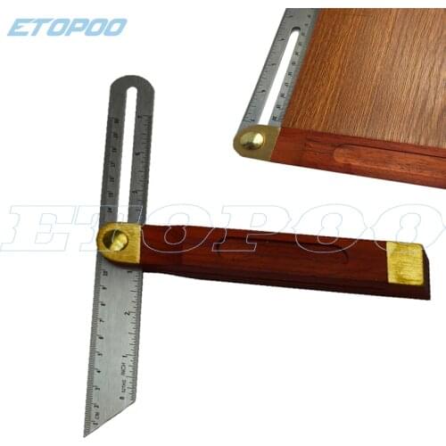 Angle Rulers Gauges Tri Square Sliding T-Bevel With Wooden Handle Level Measuring Tool Wooden Marking Gauge