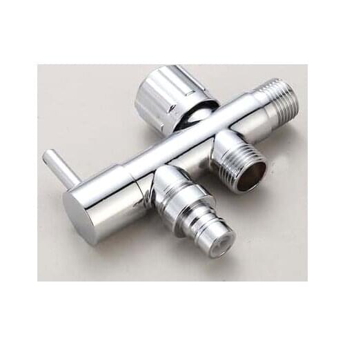 X13104 Luxury Chrome Finish and Wall Mounted Double Handle and 2 Way out of Brass Bib Tap
