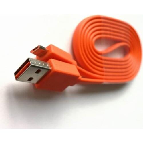 For JBL Charge 3+ Flip3 Flip2 Bluetooth Speaker Orange USB Power Charger Cable Cord Noodle Line Charging Cable