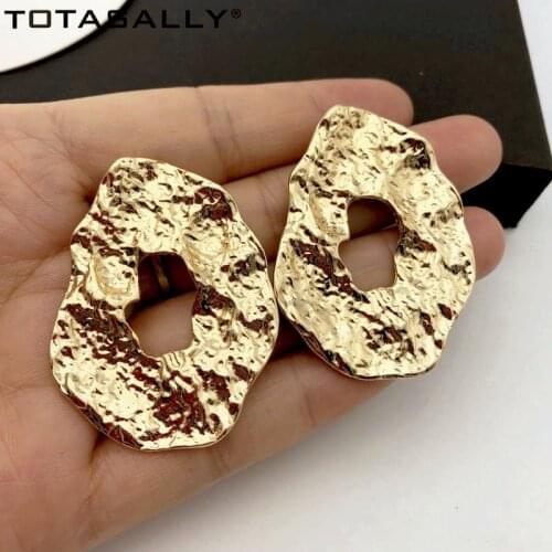 TOTASALLY Chic Earrings for Woman Fashion Big Earrings Irregular Waterdrop Stud Earrings Women Club Show Jewelry Dropship