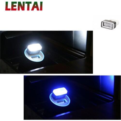 LENTAI 1PC Auto Car LED USB Atmosphere Light Lamp For Fiat VW Polo Golf 5 MK4 4 MK7 Touran T5 Bora Skoda Fabia Yeti Superb