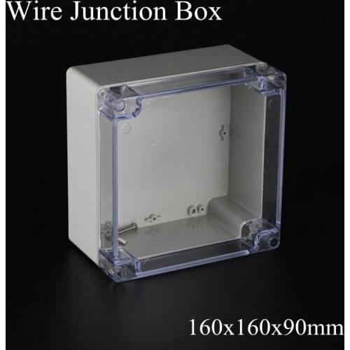 160x160x90mm ABS IP65 Waterproof Plastic Wire Junction Box Transparent Enclosure Clear Project Case Electronic Terminal