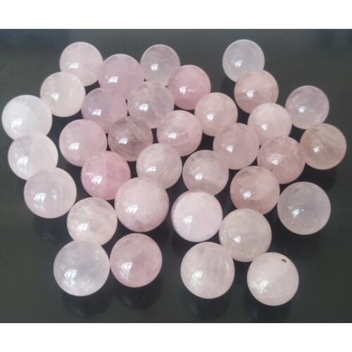 5Pcs Pink Ball Raw Gemstone Polished Crafted Fashion Gifts Magic Quartz Stone Ball Crystal Home Decoration