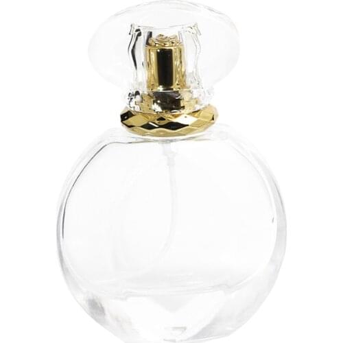 50ml Refillable Clear Glass Perfume Bottle Atomizer with Spray Applicator