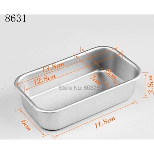 BAKEST 6pcs per lot Large Size Rectangular Aluminum Alloy Cake Molds Wedding Decoration Bakeware Pans Cake Bread Baking Tools