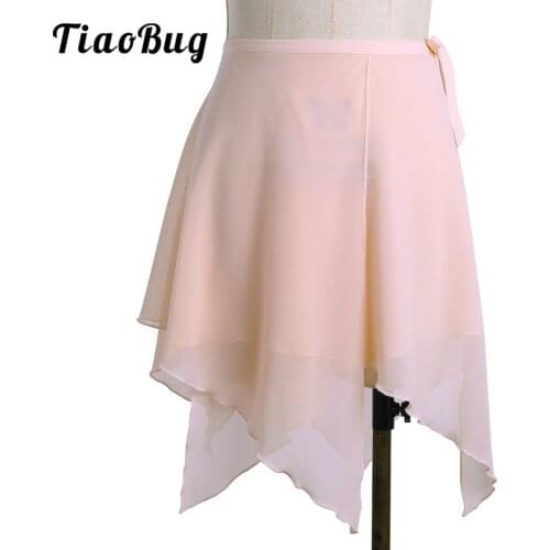 Ballet Wrap Skirt Women Adult Girls Chiffon Dance Wrap Over Scarf Adjustable Ballerina Tutu Skate Skirt Dance Wear