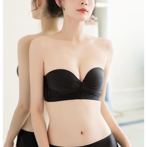 Strapless underwear womens bra type invisible gathering anti slip bra shoot wedding dress photo special bra