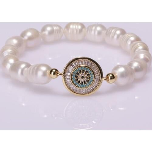 New Fashion Style Couple Bracelet Natural Freshwater Pearl CZ Multi-style Accessories Connector Charms Dainty Unisex Bangle Gift