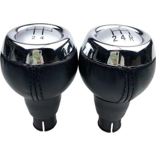 Black/Silver For Mini Cooper R55 R56 R57 R58 R59 R60 R61 F54 F55 F56 F57 Car Gear Shift Knob MT Lever Shifter Knob Leather Head