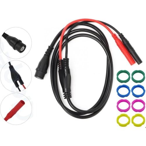 Cleqee P1206 BNC male plug to 4mm Straight Banana Plugs Coaxial Cable Oscilloscope Test Lead 120CM