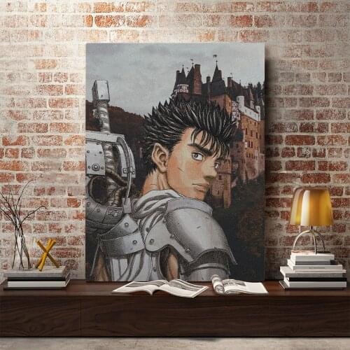 Guts Berserk Anime Decoration Prints Home Decor Manga Canvas Dorm Living Room Bedroom Painting Wall Art Poster