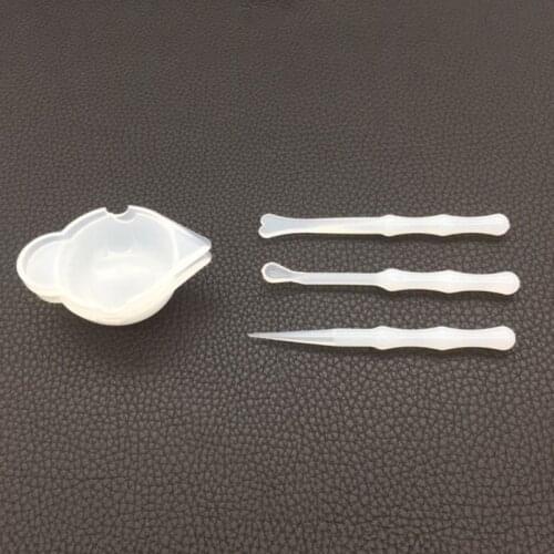 DIY Tools Spoon Mix Scraper Silicone Mold Dispenser Jewelry Making Accessories Epoxy Resin Mould Dried Flower Resin Crafts