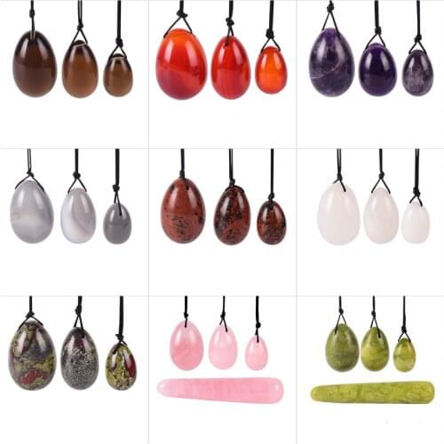 Hot Sale Natural Jade Vaginal Balls Massager For Body Kegel Balls Women Sets Yoni Egg Boules De Geisha Percussion Massager