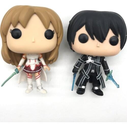 Sword Art Online #82 Kirito Asuna Vinyl Action Figure Collectible Model Toy No box