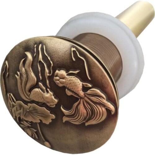 Copper bathroom basin drain strainers, Antique brass basin / bathtub drain strainers, Art bounce bathroom sink drain strainer