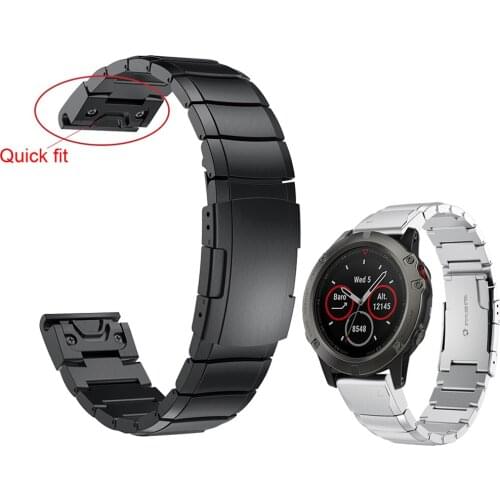 Metal Strap For Garmin fenix 5 fenix 6 Smart Watch Band Replacement Wrist Strap For fenix 5 fenix 6 Stainless Steel Watch Correa