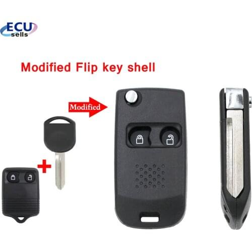 2 Buttons Modified Remote Folding Flip Key Cover Case Shell For Ford Crown Victoria Escape ExpeditionExplorer Sport