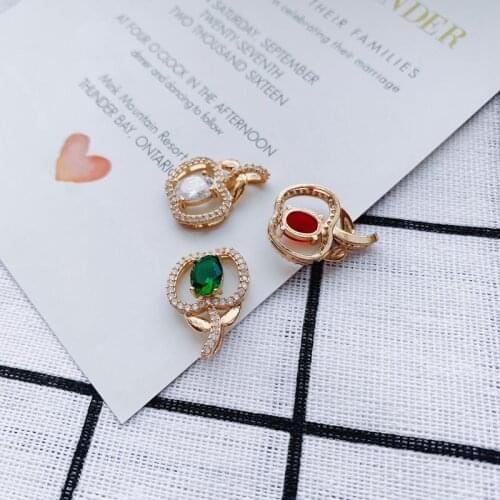 Wholesale DIY jewelry accessories luxury temperament apple-shaped pendant earrings necklace jewelry accessories materials