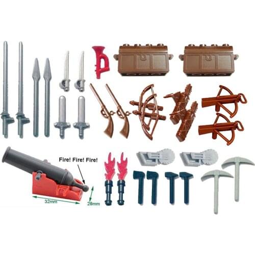 Weapon Sword for Ninja Castle Knight Shield spear crossbow Building Block figures