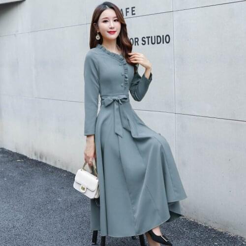 Autumn winter new women elegant long-sleeved dress mother party dress long dresses bandage dress sexy dress bodycon dress women