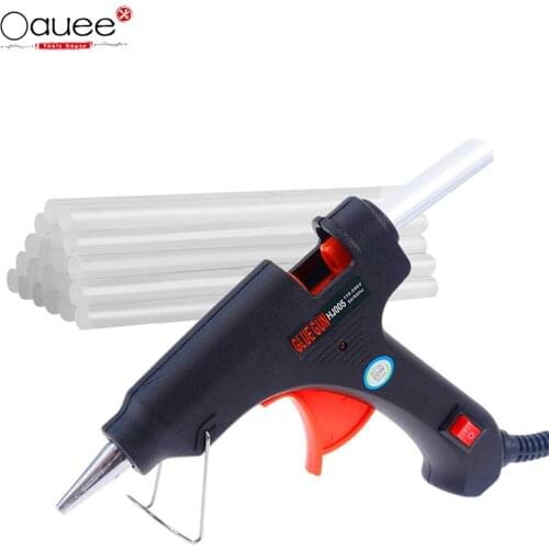 OAUEE 20W Hot Melt Glue Gun with Glue Stick 7mm*100mm Mini Gun Thermo Electric Heat Temperature Tool DIY Glue Gun Repair Set