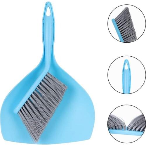 Portable Mini Hand Broom with Dustpan Set for Floor Sofa Desk Keyboard Car can CSV