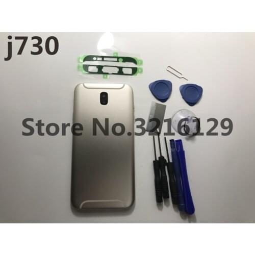 Replacement Original Rear Panel Battery Glass Back Door Cover Frame with key For Samsung Galaxy J7 pro 2017 J730 J730F+tool