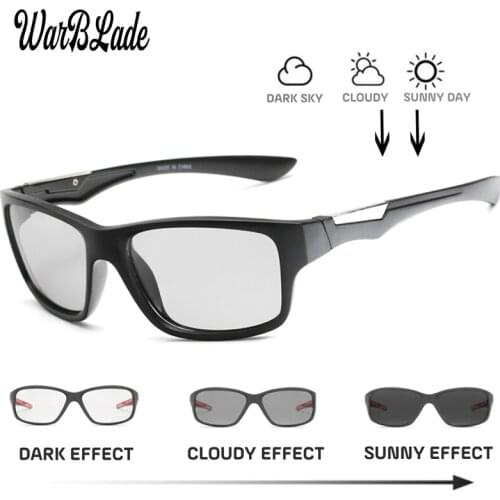 WarBLade 2021 New Fashion Sunglasses Polarized Men Women Driving Change Color Goggles Photochromic Sun Glasses Oculos De Sol