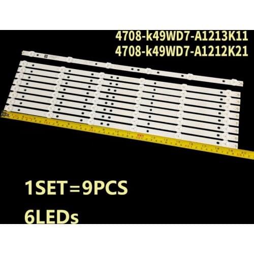 LED Backlight strip 6 lamp For Phil ips 49'' TV 49PFF5455/T K490WD7 A1 4708-K49WD7-A1213K21 A1213K11