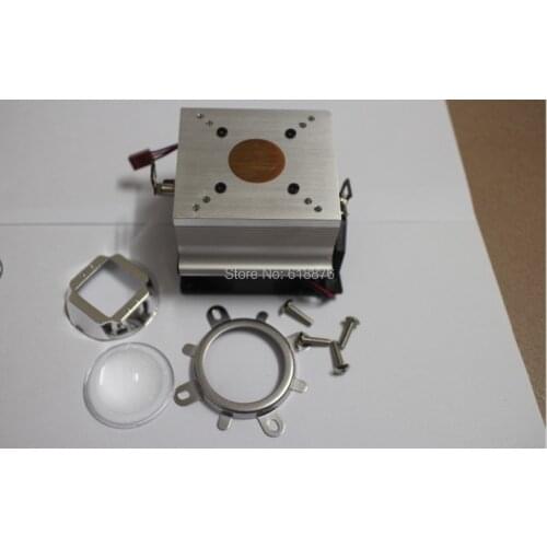 1pcs 20-100W LED Aluminium Heat Sink Cooling Fan+ 44mm Lens 60degree 90 degree 120degree + Reflector Bracket+ Fixing Set 1