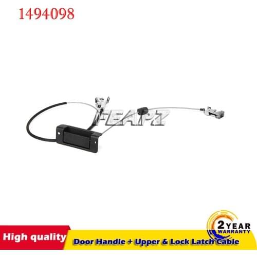 Rear Left Door Handle + Upper & Lower Lock Latch Cable For Ford Transit MK6 MK7 2000-2013 1494098 1494102